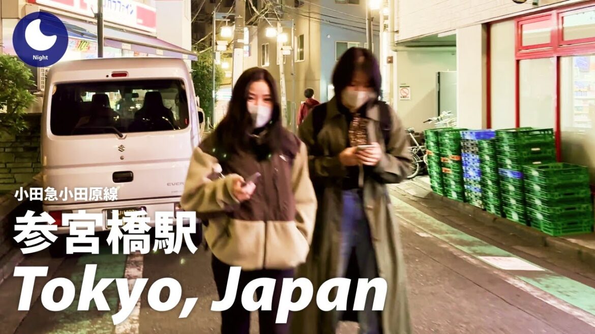 ⁴ᴷ Tokyo: Sangubashi Station (参宮橋駅)  / Odakyu Odawara Line : Japan Walking Tour 2022