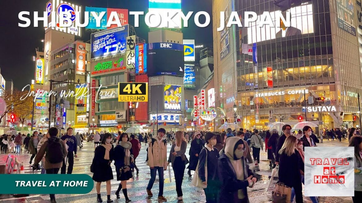 [4KHDR]Japan 4k walk 2022 | Travel at home Rainy day Night Walk in Shibuya Tokyo Japan