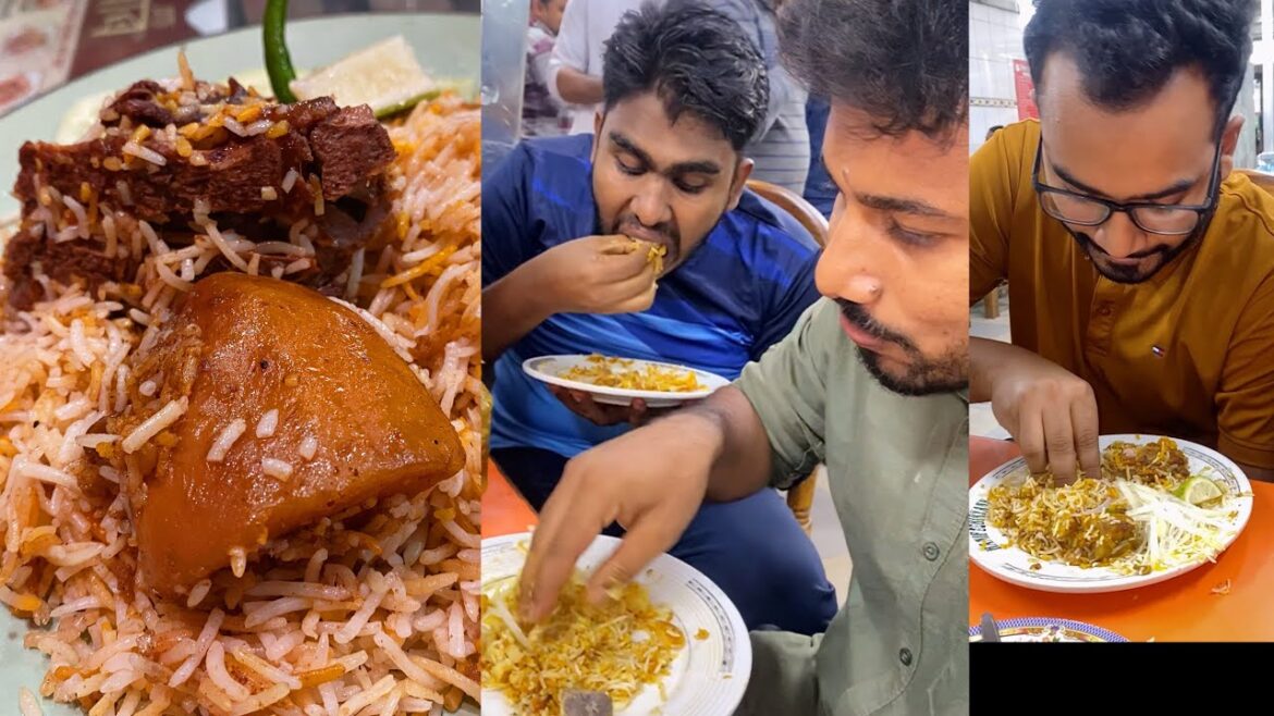 Eating Dinner(Mutton Kacchi Biryani) With Friends at Nazira Bazaar, Puran Dhaka