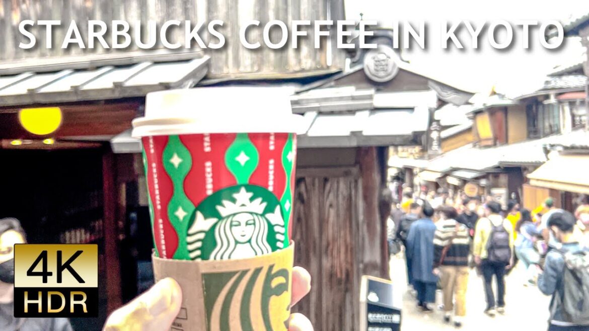 【4K HDR】The most beautiful Starbucks in Kyoto, JAPAN.