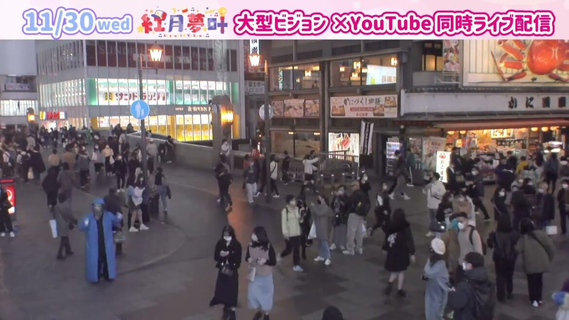 2022/11/28 大阪 道頓堀 ライブカメラ