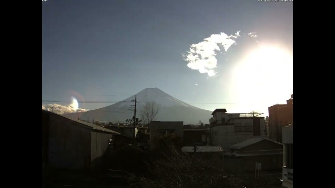 Mt  Fuji Time Lapse Video from City Fujiyoshida Fujiyama Live Camera 22 in 2022 11