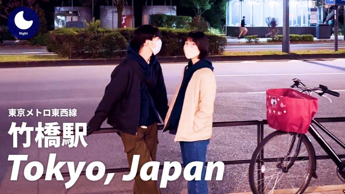 ⁴ᴷ Japan: Takebashi Station / Tokyo Metro Tozai Line : Tokyo Walking Tour (December, 2022)