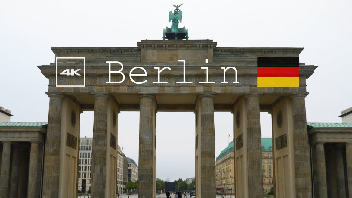 4k Berlin, Germany pov walk tour. 6am city view, ASMR