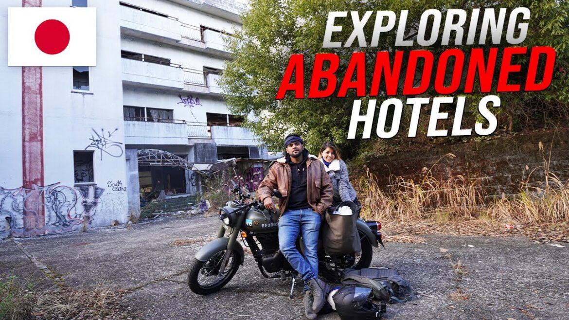 Exploring Abandoned hotel  in Japan II Motovlog II Indian in Japan