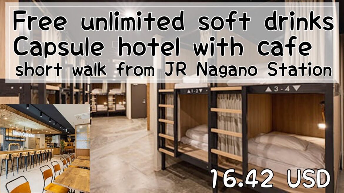 【Free soft drinks】Capsule hotel near JR🚅 Nagano station! 🛏🥤