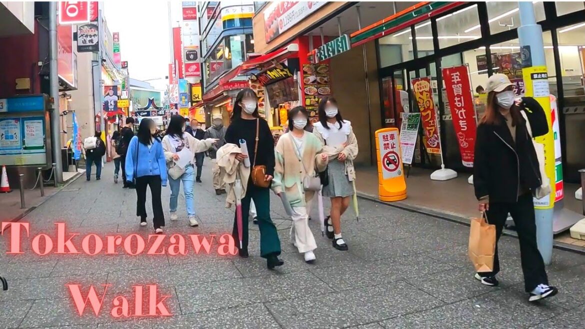 Commuter town. Tokorozawa Saitama walking tour. 【4K】11.2022