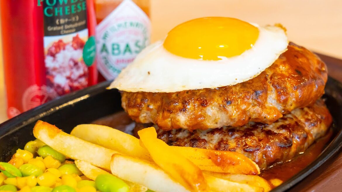 Super Delicious Hamburger Steak. Food and Travel in Japan