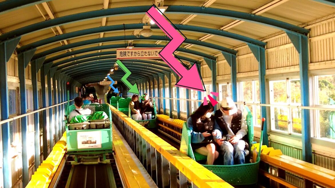 日本一乗り心地の悪い奇妙な乗り物カーレーター🚧🚠 | Sumaura Sanjo Amusement Park🎡🇯🇵須磨浦山上遊園
