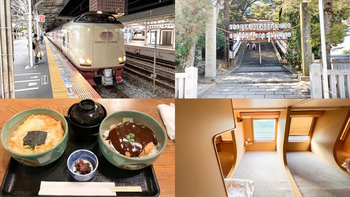 Japan's Overnight Sleeper Train ｜CHEAPEST Seat 🛏 Okayama→Tokyo Sunrise Express