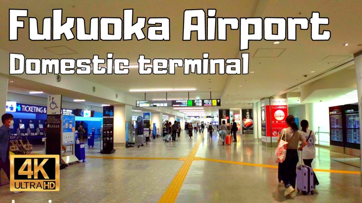 【4K Walk】Fukuoka Airport - Domestic Terminal.