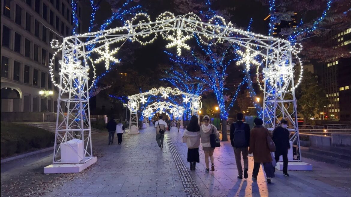 Osaka Japan Winter Night Walk 2022 | Holiday Illuminations Osaka Japan Winter Night Walk 2022 | Holiday Illuminations