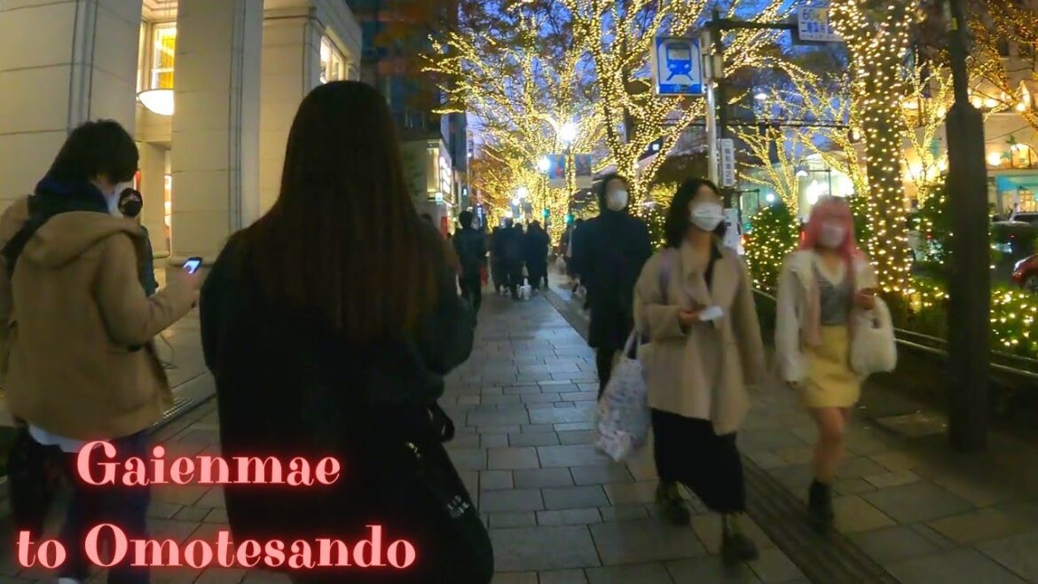 Gaienmae to Omotesando Tokyo, in Japan walking tour.【4K】12.2022