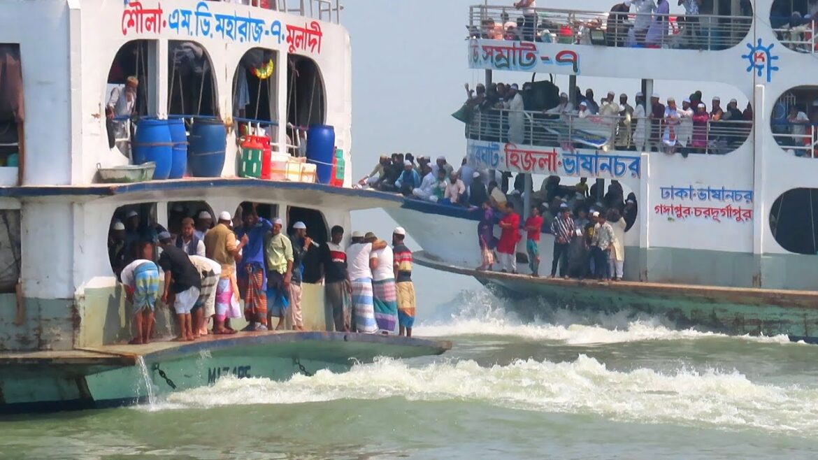 🔥মেঘনার বুকে দুই লঞ্চের গতির লড়াইয়ের টান টান উত্তেজনা | Launch Race Video