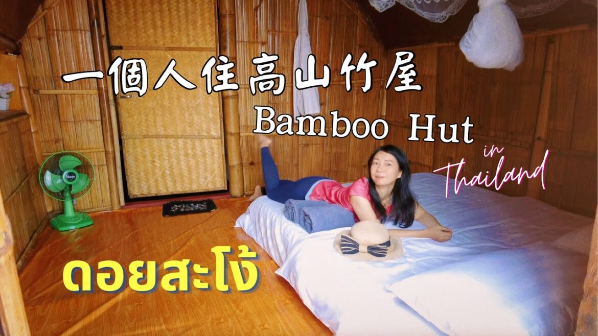 女子摩托車騎行街边吃小菠萝吃Akha泰餐住雲海竹屋@清萊Doi Sa Ngo