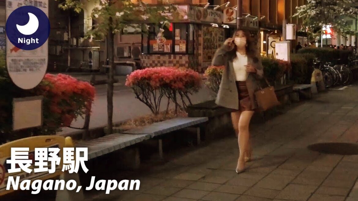 ⁴ᴷ Japan: Nagano Station / Nagano Dentetsu Line : Nagano Walking Tour (May, 2022)