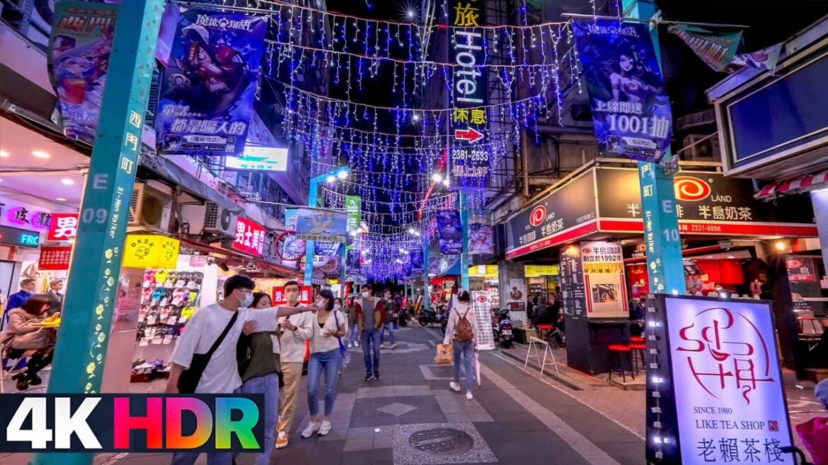 4K HDR｜台北西門町耶誕燈飾 2022 Christmas Lights in Ximending, Taipei, Taiwan