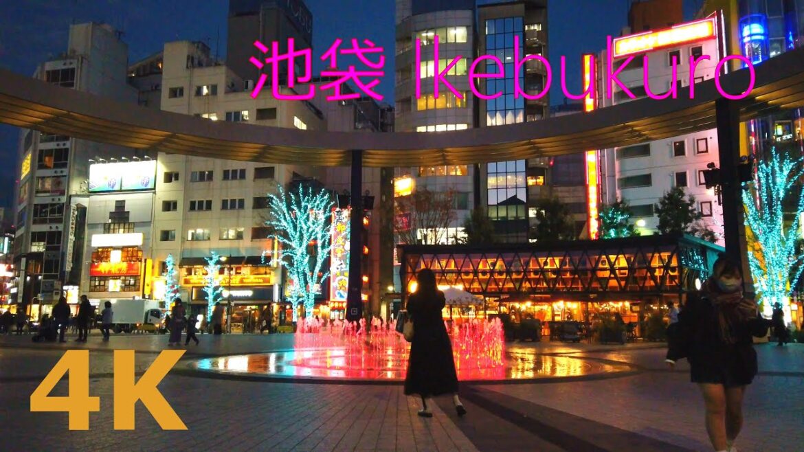 【4k】Tokyo walk-Ikebukuro💡池袋を散歩　（西口公園extremeイルミネーション）