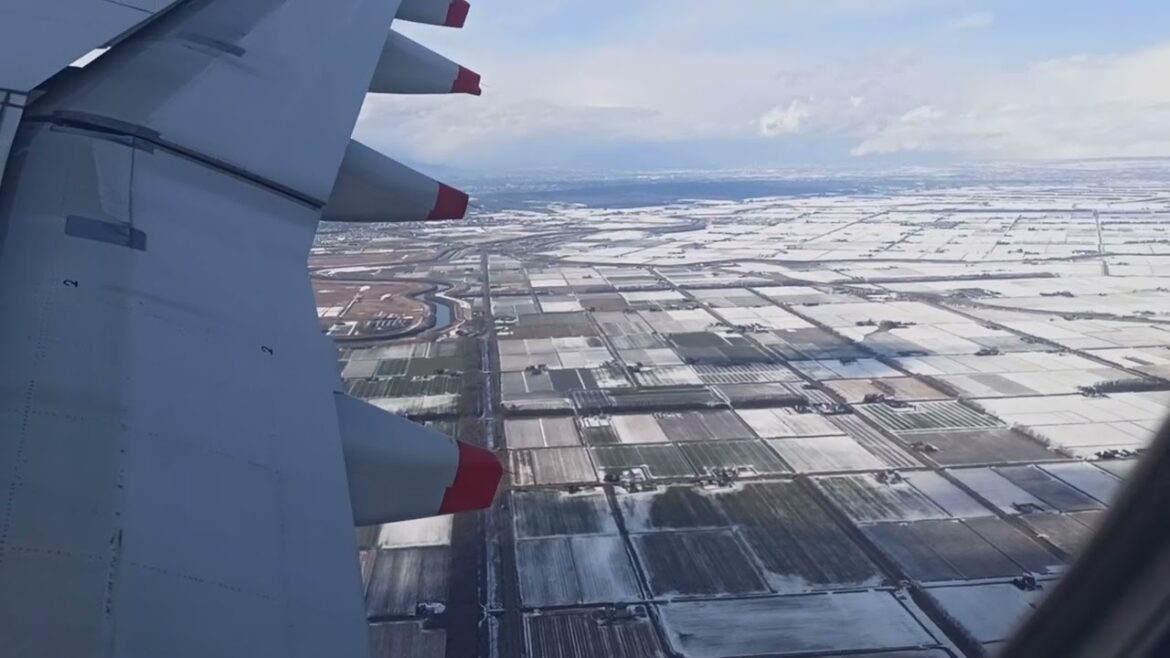 A wintry landing at Sapporo New Chitose