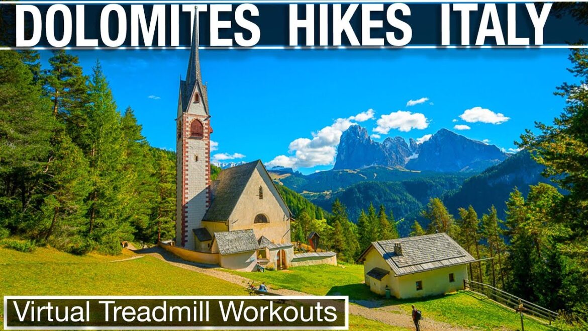🇮🇹 Walking Tour - Dolomites Town in Val Gardena - Virtual Treadmill Walk 4k60 - City Walks Italy