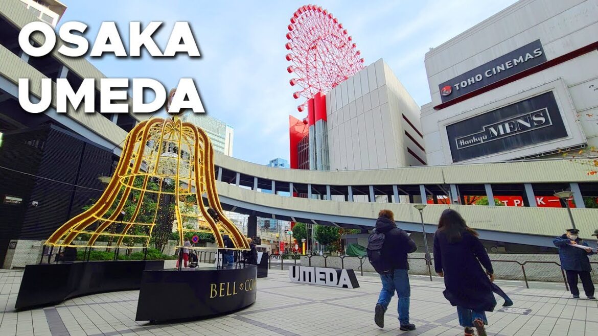 Morning Walk in Downtown Osaka, Umeda 梅田 - 4K Walking Tour Japan
