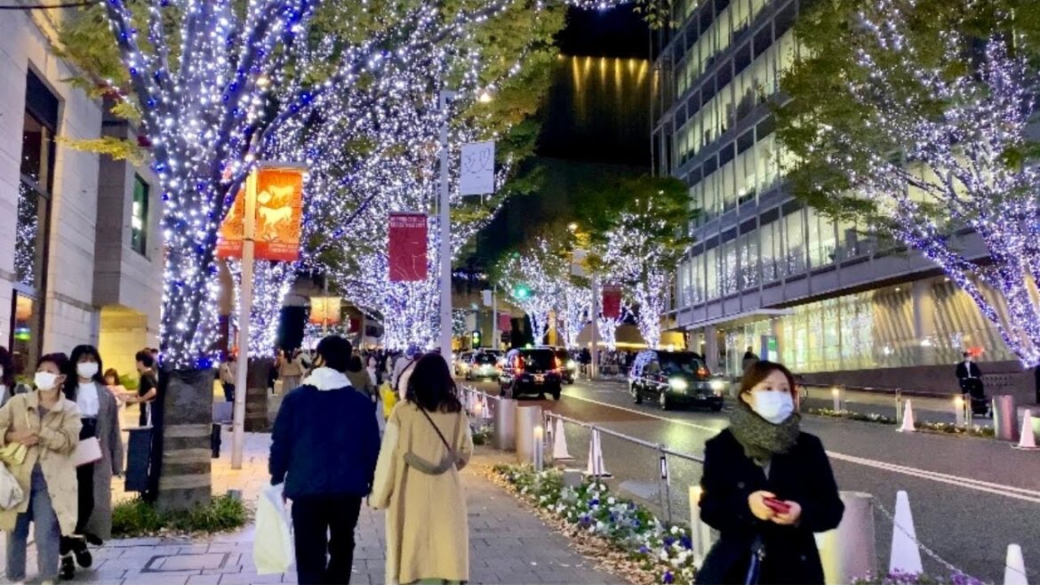 【4K】Tokyo Christmas Lights 2021 - Roppongi