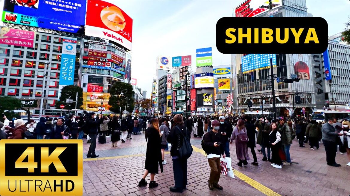 TOKYO, JAPAN 🇯🇵 [4K] SHIBUYA — 1 HOUR Walking Tour — DECEMBER 2022