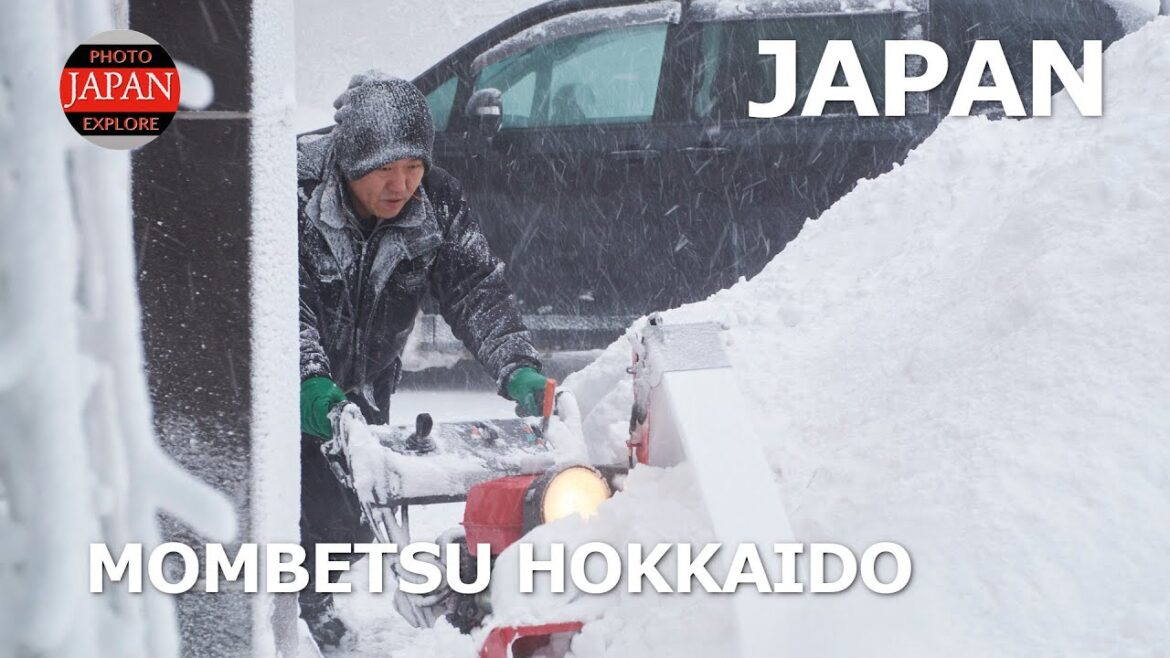 Mombetsu, Hokkaido Japan. Street Photography in a Snowstorm. Mombetsu, Hokkaido Japan. Street Photography in a Snowstorm.