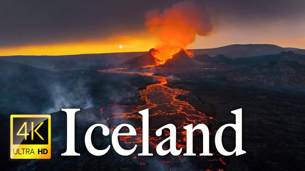 Iceland - 4K UHD Drone | 6,000-Year-Dormant Icelandic Fagradallsfjall Volcano Just Erupted