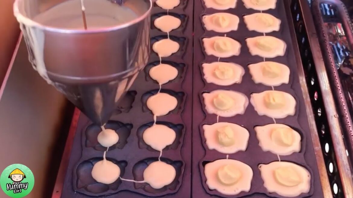 🇯🇵 Yummy Japanese Kitten Faced Cakes - Japanese Street Food