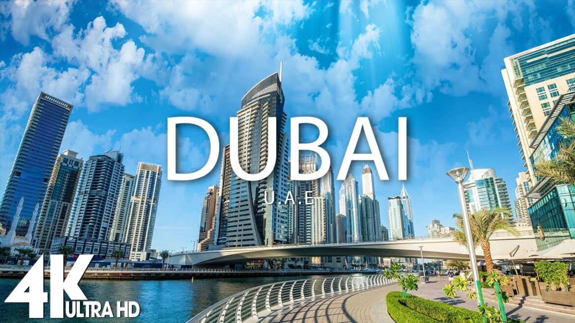 FLYING OVER DUBAI (4K UHD) - Relaxing Music Along With Beautiful Nature Videos - 4K Video HD