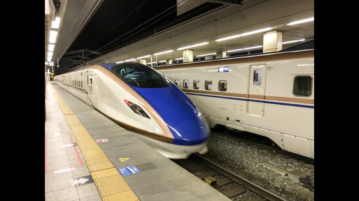 On the Shinkansen platform at Toyama Station, Japan On the Shinkansen platform at Toyama Station, Japan