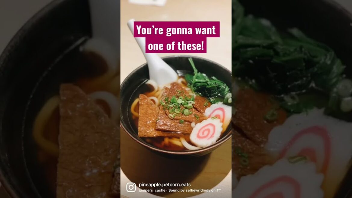 Kitsune Udon -  simple comfort Japanese food #singapore #japanesefood #shorts #orchardroadsingapore