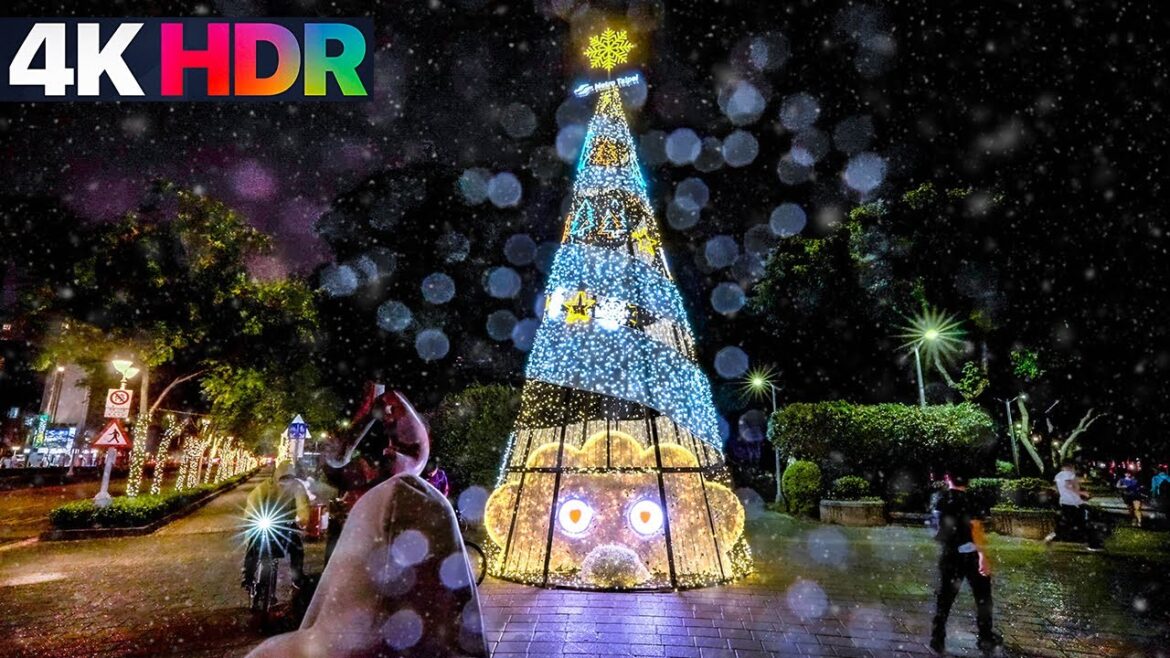 4K HDR｜台北大安森林公園耶誕燈飾 2022｜Taipei Daan Park Christmas Lights
