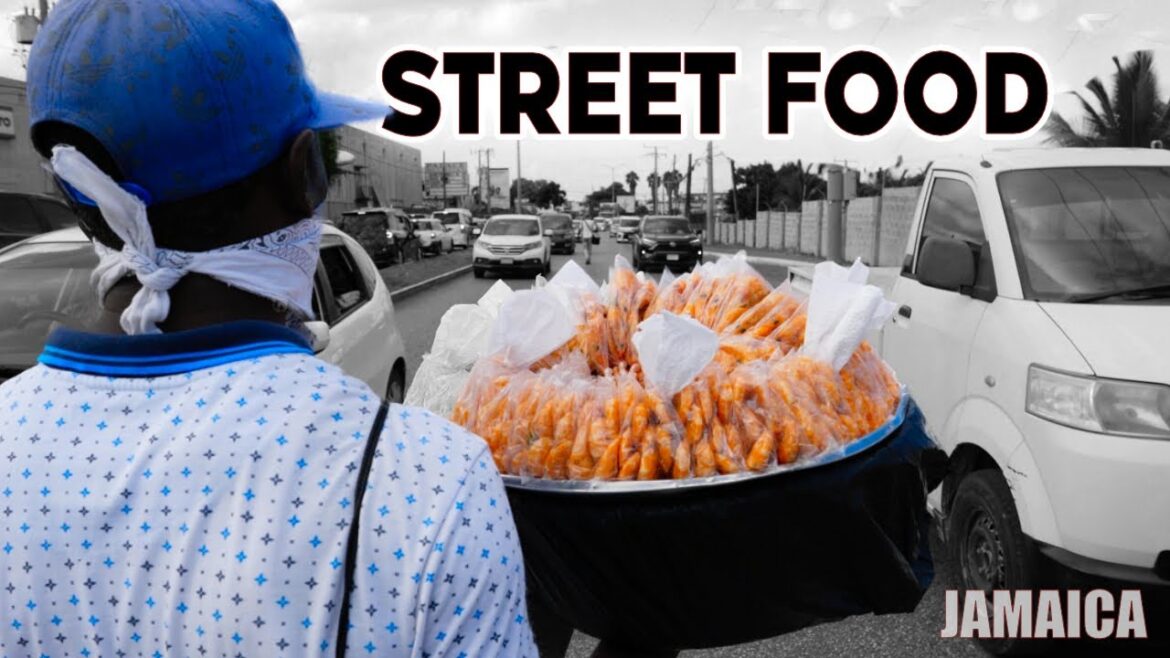 STREET FOOD AT A TRAFFIC LIGHT TALKING TO VENDORS & WALKING THE STREET IN JAMAICA