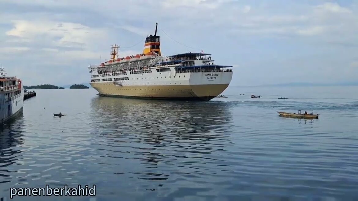 Situasi unik KM. Sinabung tiba sandar Pelabuhan Banggai #visitindonesia #pelni #banggailaut