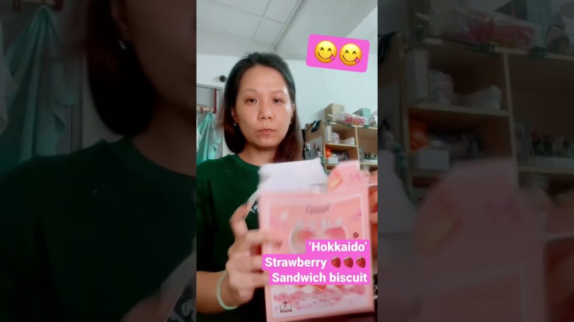 Midnight #snack #Hokkaido #strawberry sandwich biscuit #shorts