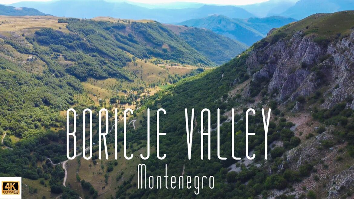4K drone video of Boričje Valley, Montenegro.