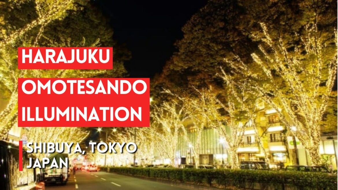 Harajuku Takeshita Street - Omotesando Illumination | Japan Night Walk Tour 4K Ultra HD