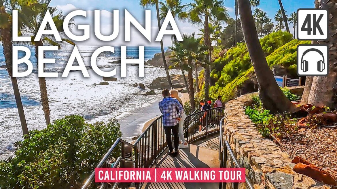 Laguna Beach (California) 4K Walking Tour - Captions & Immersive Sound [4K Ultra HD/60fps]