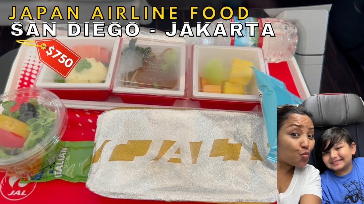 JAPAN AIRLINE FOOD ECONOMY CLASS FROM USA TO INDONESIA (2022) - AIRPLANE FOOD 22 Hours Flight