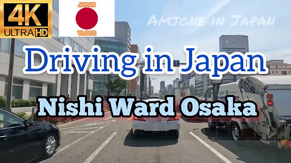 driving in japan osaka Nishi ward japanese road 2022 driving in japan osaka Nishi ward japanese road 2022