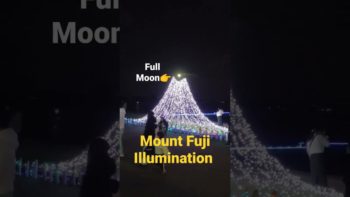 Mount Fuji in Winter Illumination 🌄 #viral #shorts #illumination #art #artist