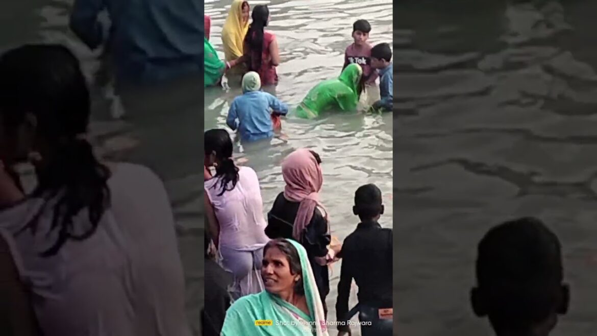 Holy bath in River#shorts |  pavitra snan#shorts | Ghat pe snan#shorts