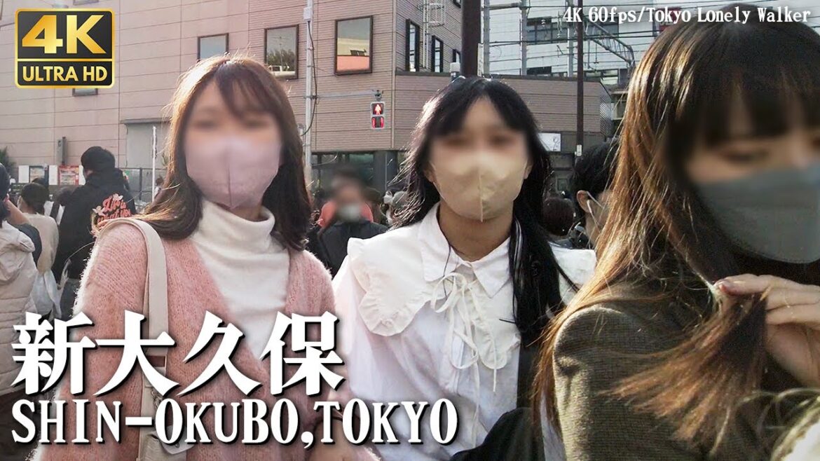 [4K]🇯🇵 Women account for 70% of the holidaymakers in Shin-Okubo,Tokyo./新大久保の休日はやはり女性が7割