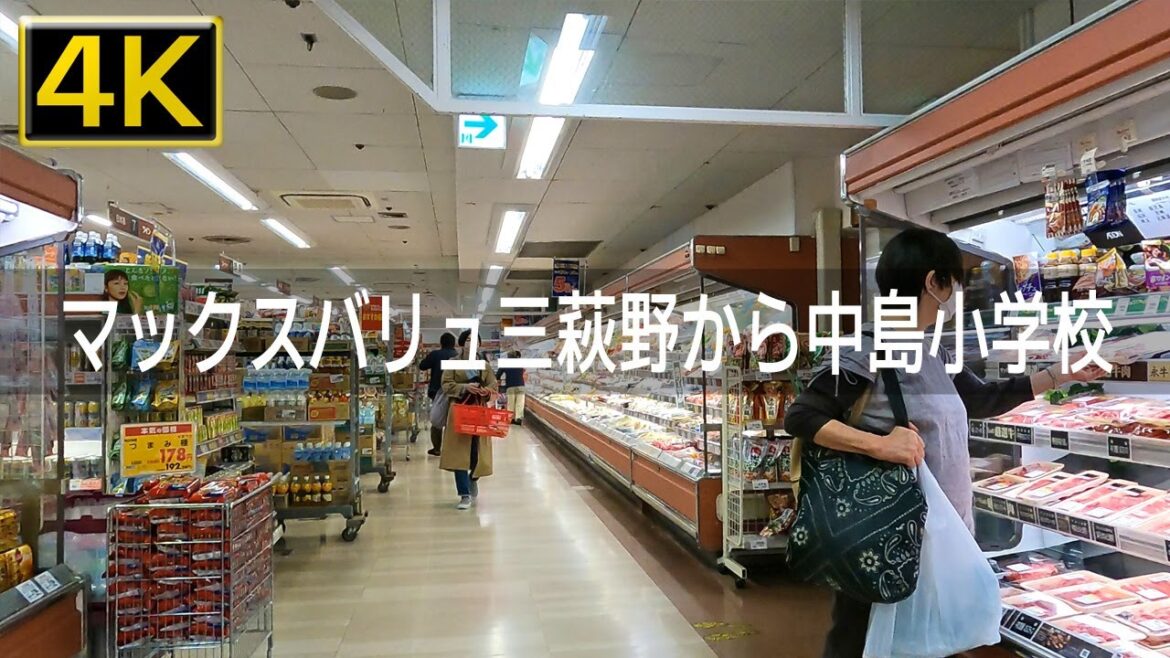【2022年11月】片野本町公園からマックスバリュ三萩野店～中島小学校まで歩いてみた【4K】