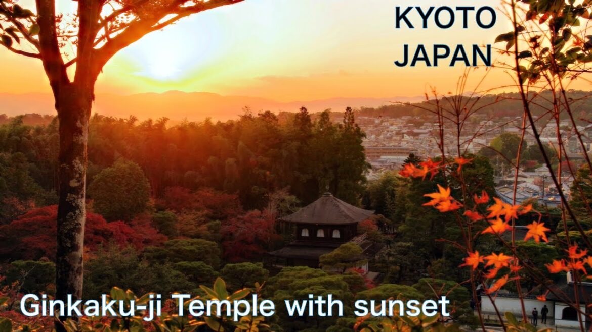 JAPAN TRAVEL：KYOTO】World Heritage "Ginkaku-ji Temple"　Beautiful temple & Japanese garden with sunset