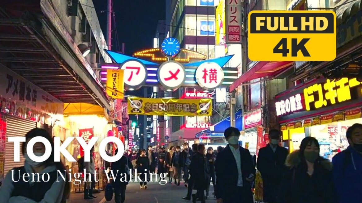 [4K/HDR] Walk Around the Most Vibrant Town in Tokyo (Ueno/Okachimachi/Ameyoko) 1 Hour Walk, Japan