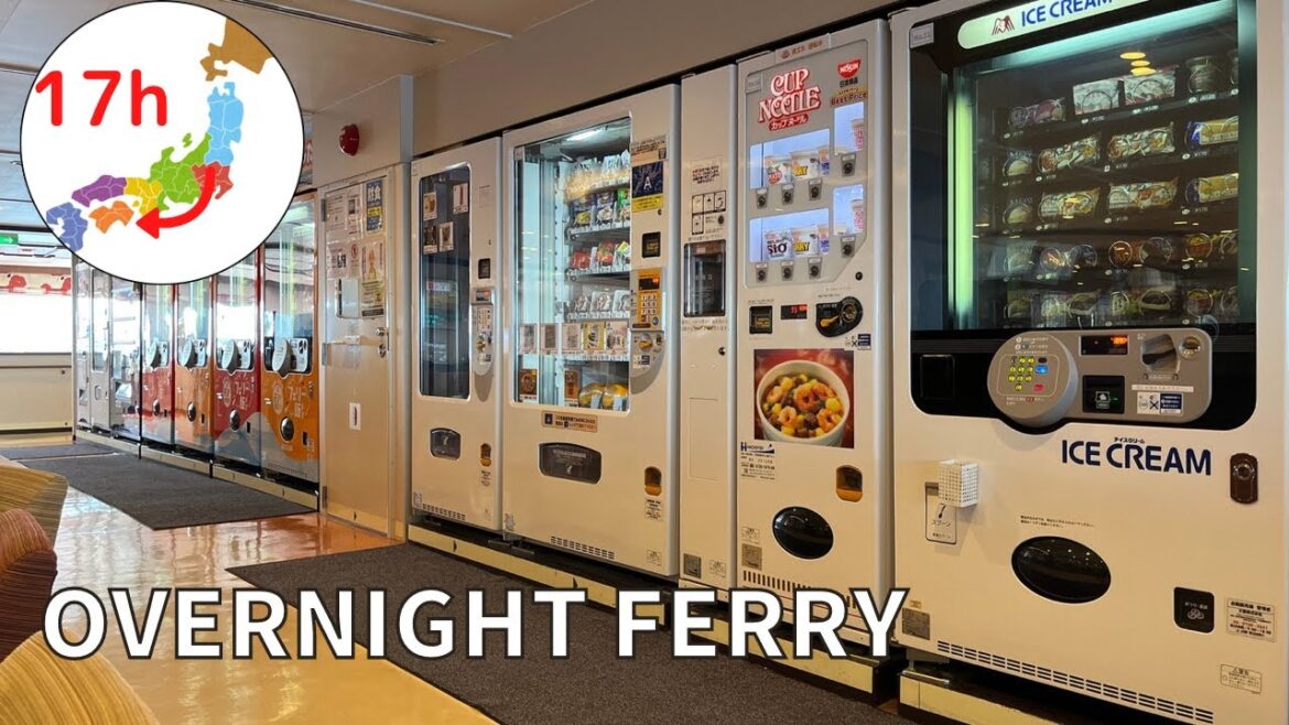 Japan’s Incredible Vending machine Overnight ferry trip for 17 hours 🚢 Tokyo to Tokushima