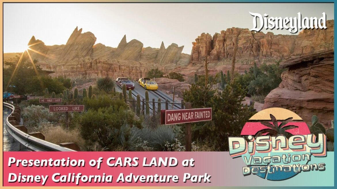 Presentation of CARS LAND at Disney California Adventure Park in Disneyland Resort